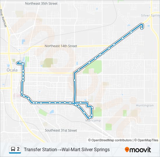 2 Bus Line Map