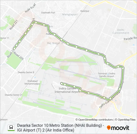 DW-1 Bus Line Map