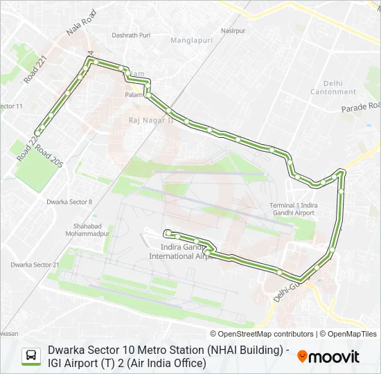 DW-1 Bus Line Map