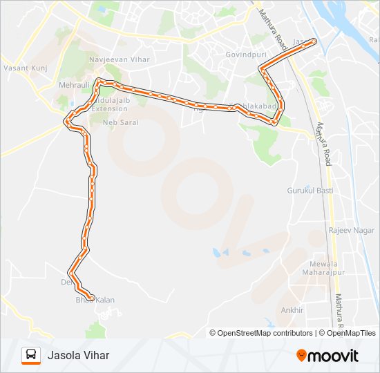 434 bus Line Map