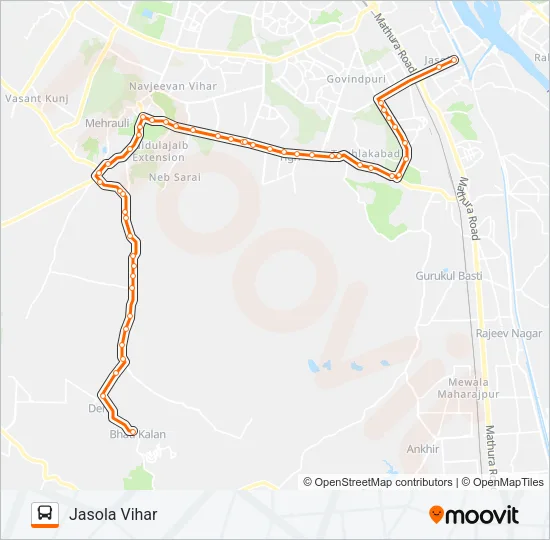 434 Bus Line Map