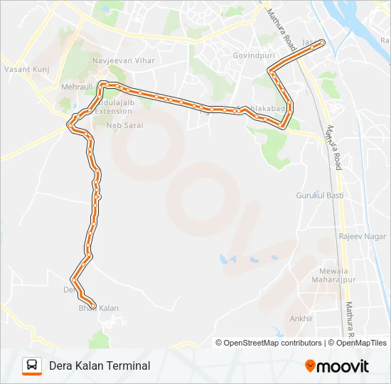 434 Bus Line Map