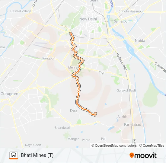 523 Bus Line Map