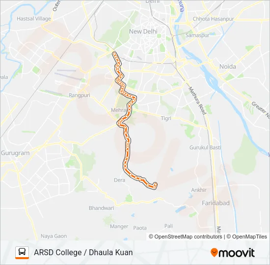 523 Bus Line Map