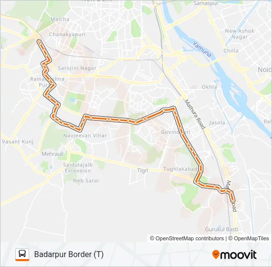 511A Bus Line Map
