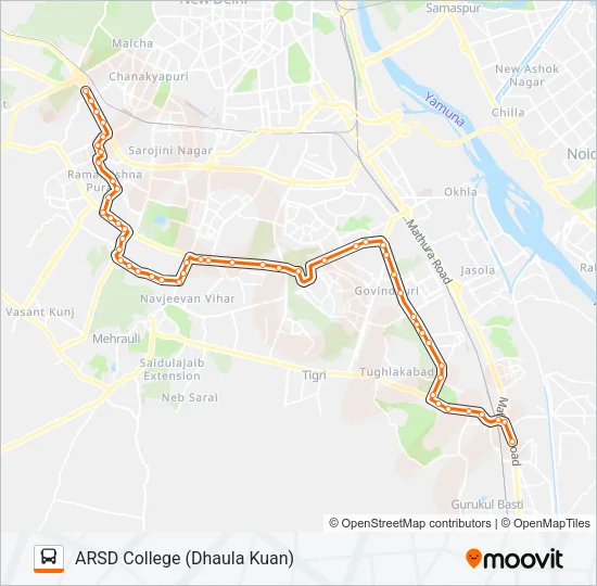511A Bus Line Map
