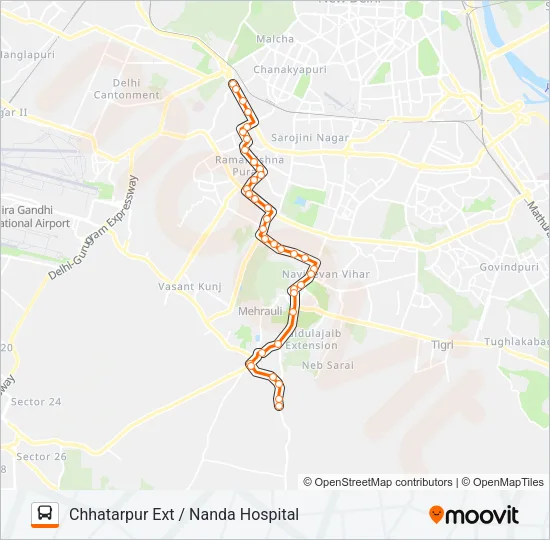 523A Bus Line Map