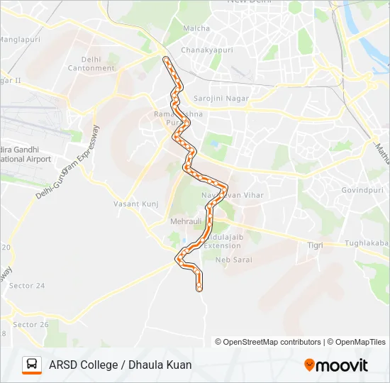 523A Bus Line Map