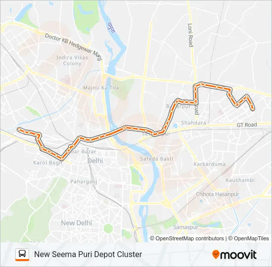847A Bus Line Map