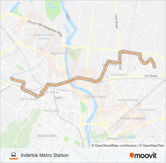 847A Bus Line Map