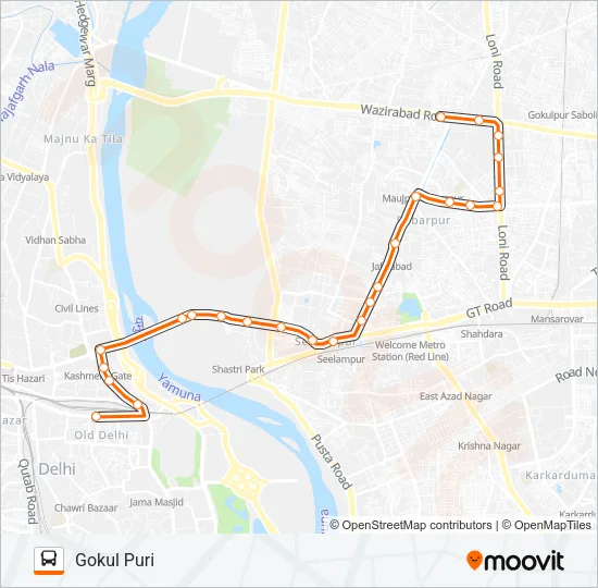 217 Bus Line Map