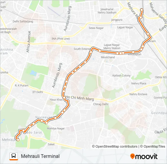 413 Bus Line Map
