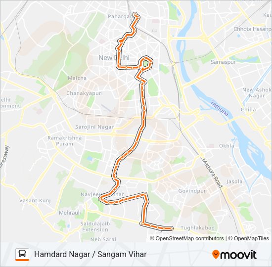 456 Bus Line Map