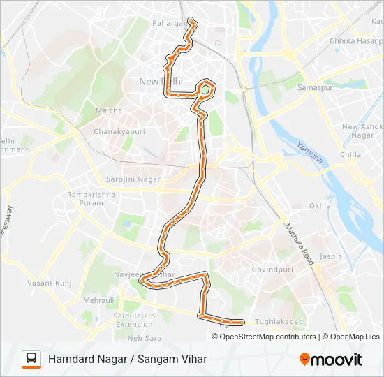456 Bus Line Map
