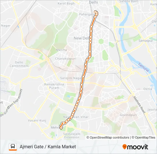 505 Bus Line Map