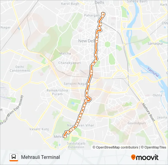 505 Bus Line Map