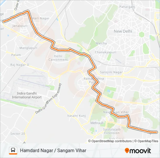 546 Bus Line Map