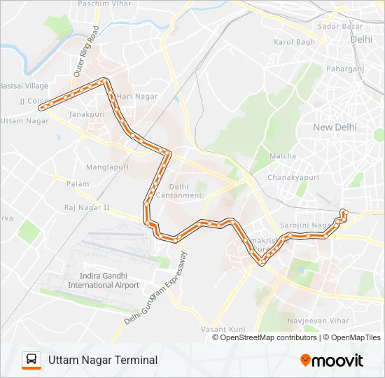 628 Bus Line Map