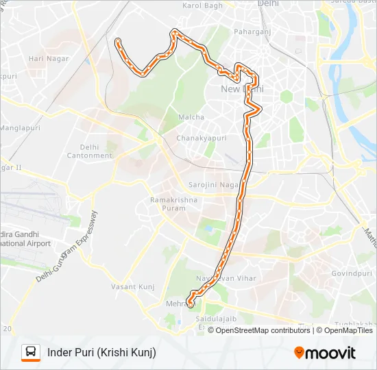 725 Bus Line Map