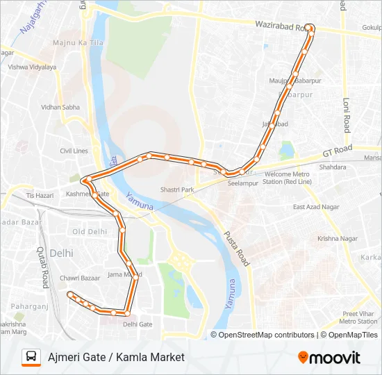 784 Bus Line Map