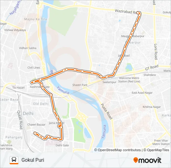 784 Bus Line Map