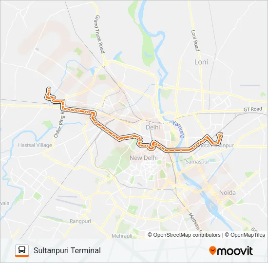 943 Bus Line Map