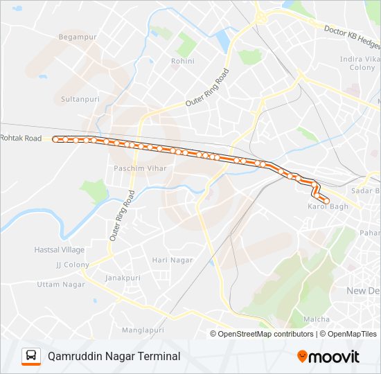 966A Bus Line Map