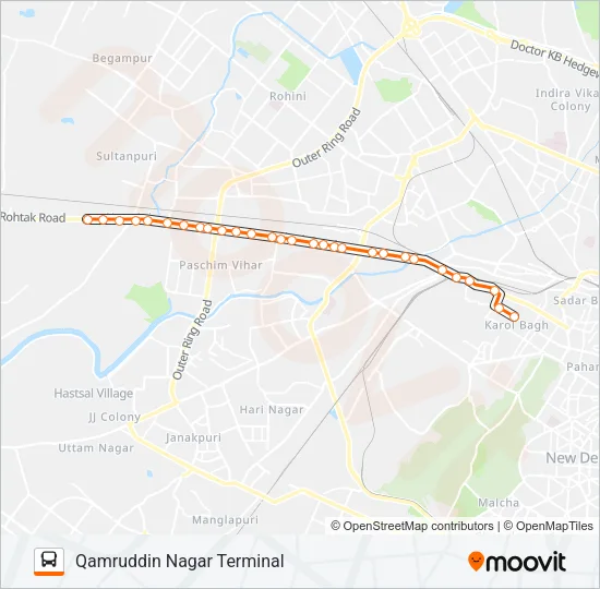 966A Bus Line Map