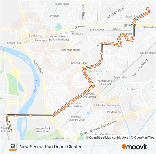 340STL Bus Line Map