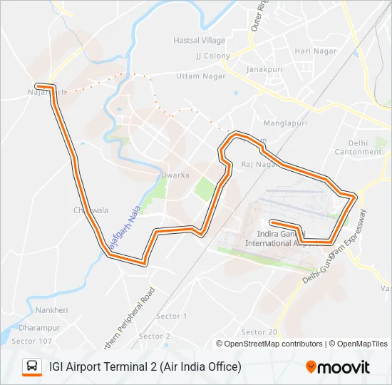 AIRPORTEXP08 Bus Line Map