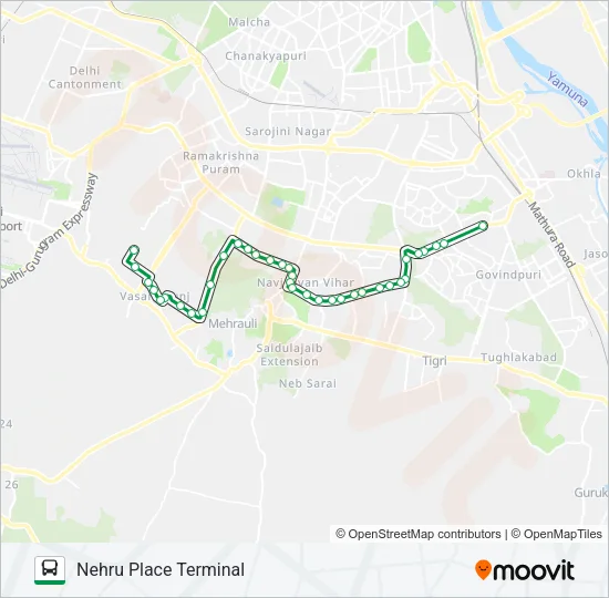 424 Bus Line Map