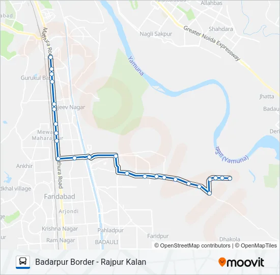 905A Bus Line Map