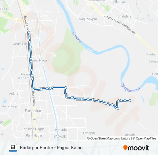 905A Bus Line Map