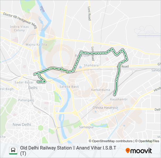 Anand Vihar Railway Station Map 0205 Route: Schedules, Stops & Maps - Anand Vihar I.s.b.t. (Updated)
