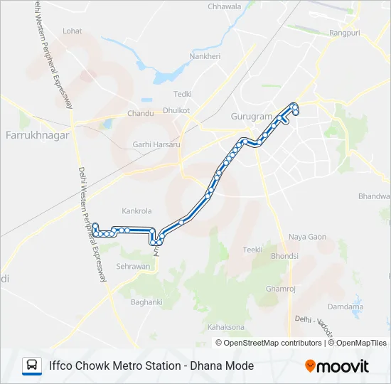 134B Bus Line Map