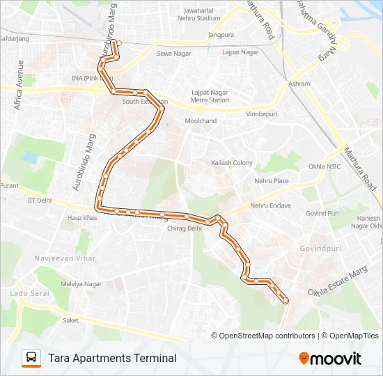 540ACL Bus Line Map