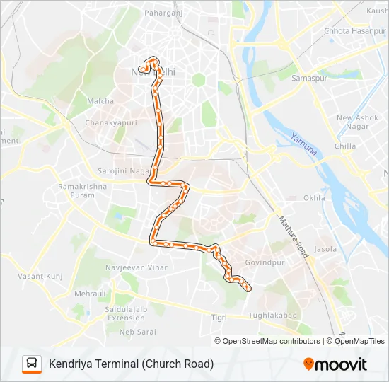 540CL Bus Line Map