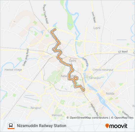 Nizamuddin Metro Station Map 181A Route: Schedules, Stops & Maps - Nizamuddin Railway Station (Updated)