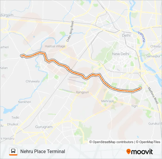 764 Bus Line Map