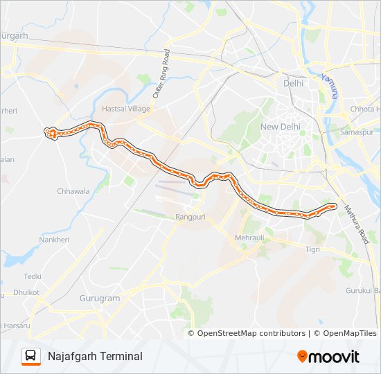 764 Route Schedules, Stops & Maps Najafgarh Terminal (Updated)