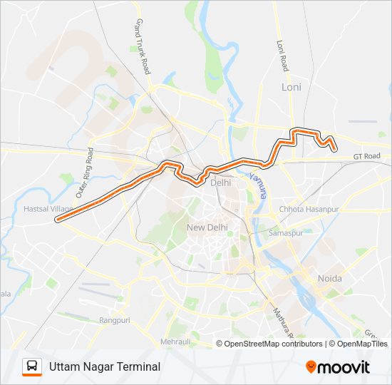 847 Bus Line Map