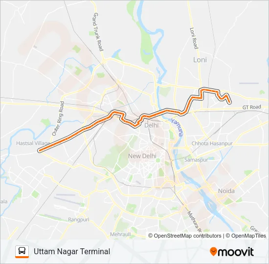847 Bus Line Map