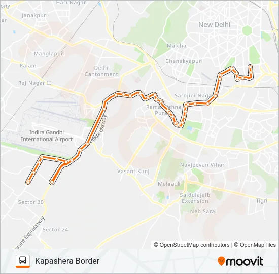 719A Bus Line Map