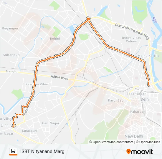883 Bus Line Map
