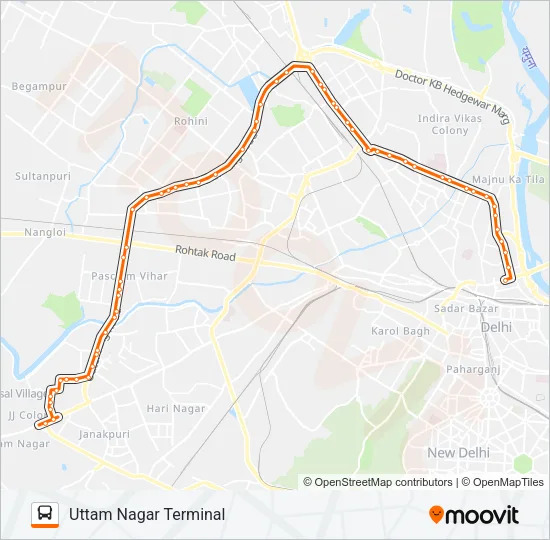 883 Bus Line Map