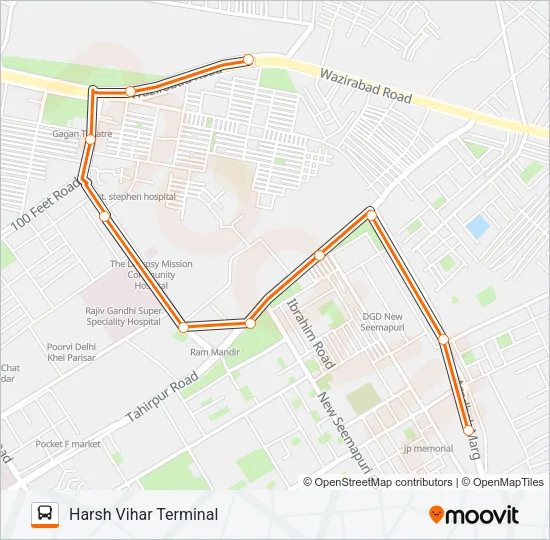 208LNKSTL Bus Line Map