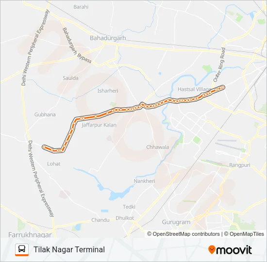 835 Bus Line Map