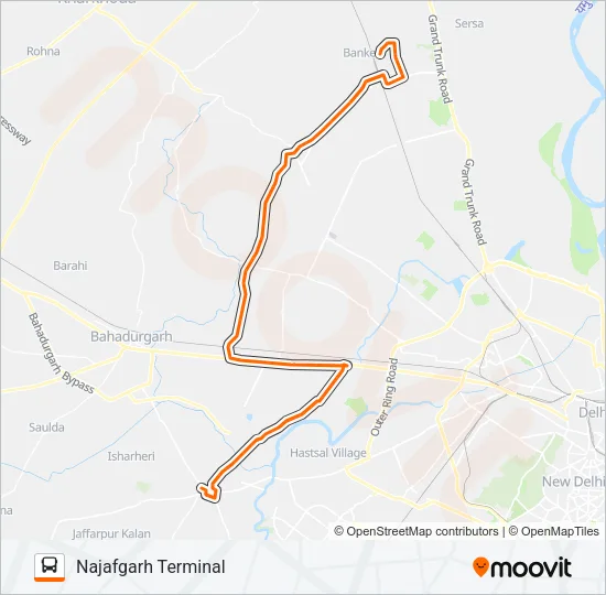 708 Bus Line Map