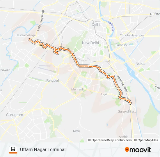 874 Bus Line Map
