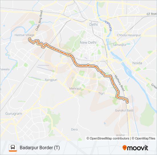 874 Bus Line Map
